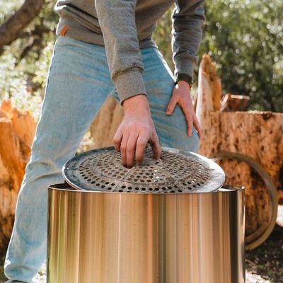Couleur personnalisée en acier inoxydable portable en plein air Camping Fire Pit Chemin à bois