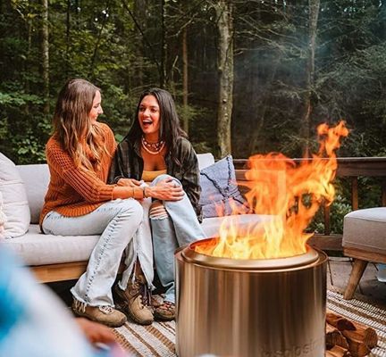 Couleur personnalisée en acier inoxydable portable en plein air Camping Fire Pit Chemin à bois