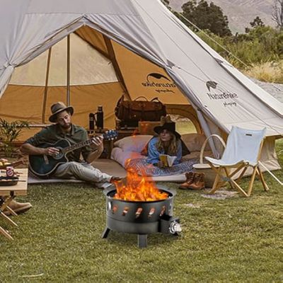 La cour doit avoir une union de 17,3 pouces portable de propane fossé de feu pour le camping à l'extérieur