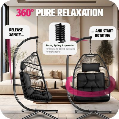 Chaise suspendue pliable pour l'emballage du courrier dans le salon
