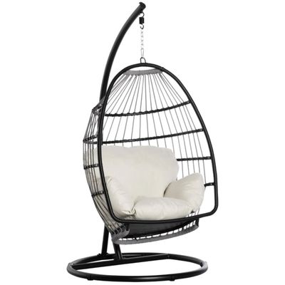 Design pliable pour l' extérieur suspendu, fauteuil d' oeuf avec support, mobilier extérieur