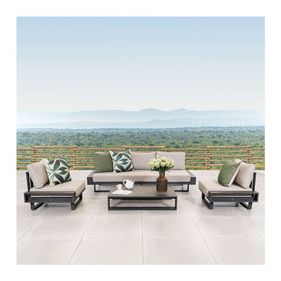 AJUNION Couchette en aluminium de luxe Meubles avec table basse Taille L 120 x W80 x H26cm
