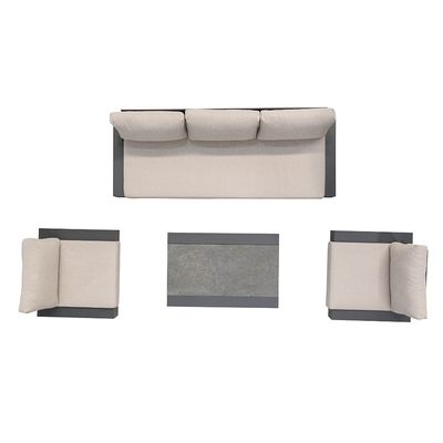 AJUNION Couchette en aluminium de luxe Meubles avec table basse Taille L 120 x W80 x H26cm