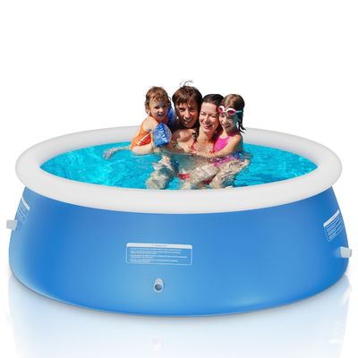 Une piscine familiale en PVC ronde de 12 pieds x 33 pouces
