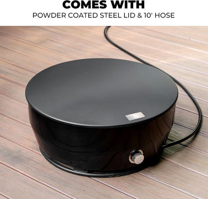 Pôle de feu à gaz non fumé ronde 24,2 &quot;D x 24,2 &quot;W x 11,1 &quot;H 60000 BTU pour le camping en plein air