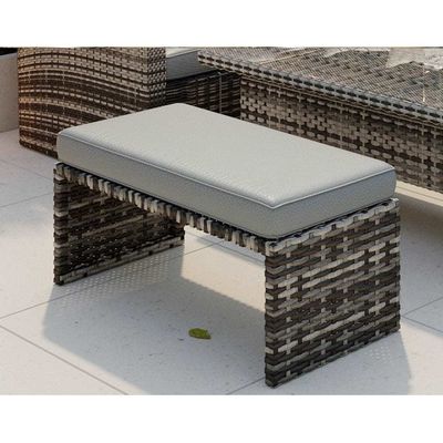 AJUNION Meubles de jardin en rotin en PE avec table à manger montante L96xW49xH35cm