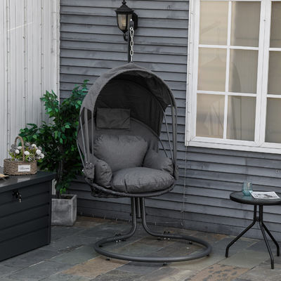 80 kg Capacité de chargement Chaise swing à œufs à double siège en rotin PE pour meubles extérieurs de luxe