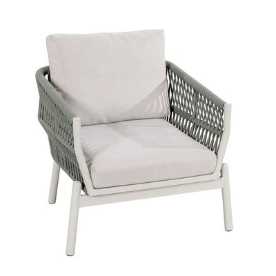 Emballage du courrier cadre en aluminium moderne meubles de jardin câble tissage salon extérieur ensemble de canapé