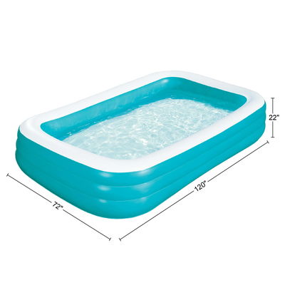 120 x 72 x 22,00 pouces piscine rectangulaire gonflable Parfait pour le jardin de jardin amusant
