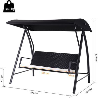 Emballage du courrier Y AJUNION Chaise balançante de porche de jardin Chaise suspendue de vigne Chaise suspendue de patio Balances avec baldaquin
