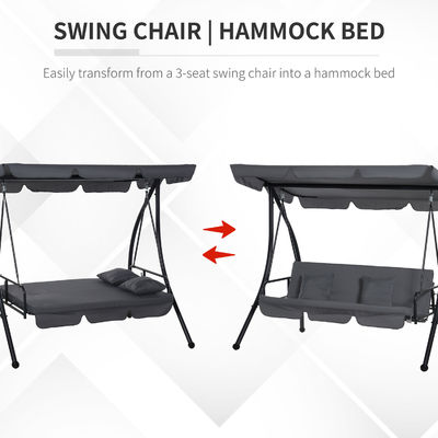 Améliorez votre patio avec AJUNION 3 sièges fauteuil swing jardin hamac 30kg limite de poids
