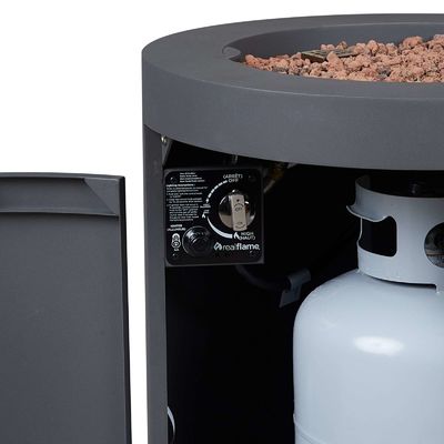 24"L x 24"W x 23,5"H AJUNION Ronde en acier gaz propane foyer pour extérieur sans fumée