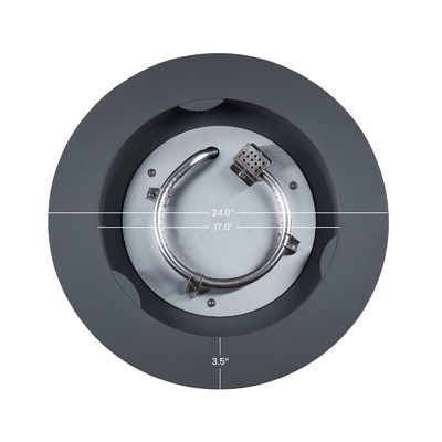 24"L x 24"W x 23,5"H AJUNION Ronde en acier gaz propane foyer pour extérieur sans fumée