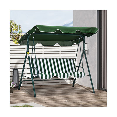 Chaise d'équitation en métal de jardin extérieur avec un auvent et un design élégant