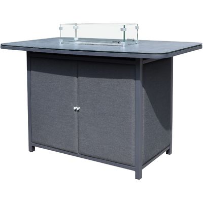 Ensemble de bar extérieur de luxe Meubles en aluminium Meubles de jardin Ensemble de salle à manger avec foyer 87kg