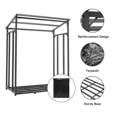 Réservoir de bois de chauffage de haute capacité W110 x D70 x H145cm