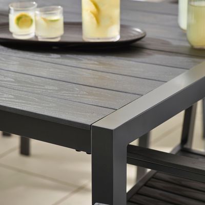 Villa patio ensemble de salle à manger AJUNION 8 sièges table et chaises extérieures avec cadre en aluminium
