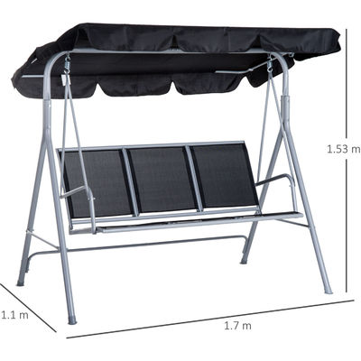 170W x 153H cm fauteuil swing en métal extérieur banc de jardin suspendu fauteuil hammock porche swing