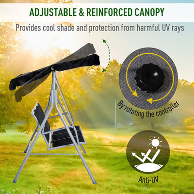170W x 153H cm fauteuil swing en métal extérieur banc de jardin suspendu fauteuil hammock porche swing