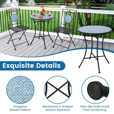 Améliorez votre décor extérieur avec AJUNION Bistro toutes conditions météorologiques Taille de table Dia24 " x H28