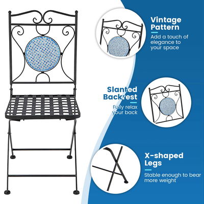 Améliorez votre décor extérieur avec AJUNION Bistro toutes conditions météorologiques Taille de table Dia24 " x H28