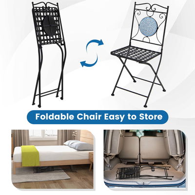 Améliorez votre décor extérieur avec AJUNION Bistro toutes conditions météorologiques Taille de table Dia24 " x H28