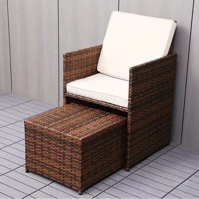 Économiser de l' espace ensemble de jardin en rotin de plastique moderne Table d' coin et chaise pour le patio de la cour