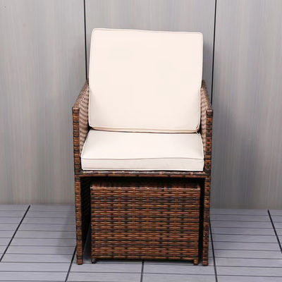 Économiser de l' espace ensemble de jardin en rotin de plastique moderne Table d' coin et chaise pour le patio de la cour