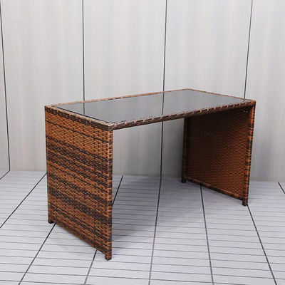 Économiser de l' espace ensemble de jardin en rotin de plastique moderne Table d' coin et chaise pour le patio de la cour