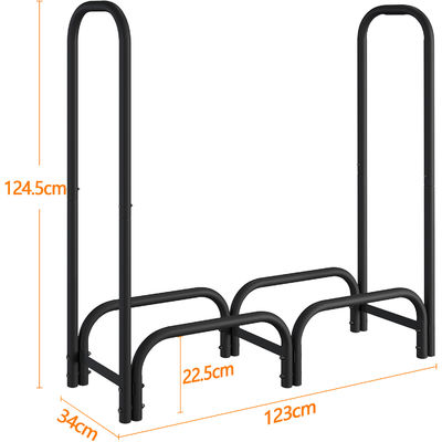 AJUNION Étagère de bois de chauffage pour le stockage intérieur et extérieur W123 x D34 x H124,5 cm