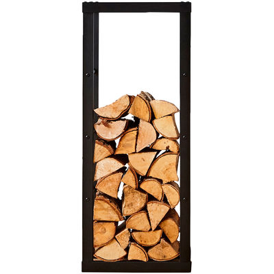 Étagère de stockage de bois de chauffage en acier solide pour intérieur et extérieur de grande taille W40x D25 x H150cm