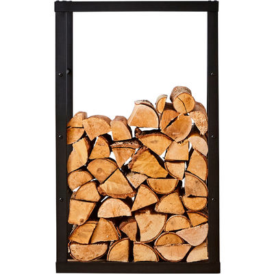 Étagère de stockage de bois de chauffage en acier solide pour intérieur et extérieur de grande taille W40x D25 x H150cm