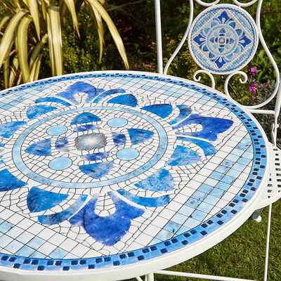Moderne Design Carreaux en céramique et en poudre enduit de fer Bistro ensemble pour le jardin extérieur patio