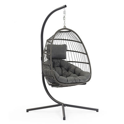 Chaise suspendue élégante pour patio jardin chalet cour ou plage en métal