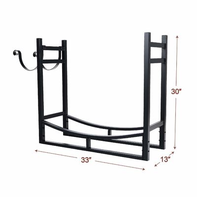 30 pouces haut de gamme de bois de chauffage Power Coated Steel Log Holder pour la décoration de cheminée