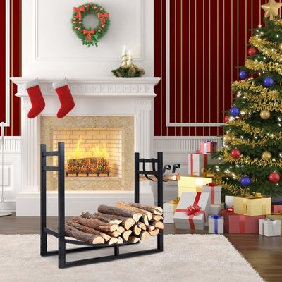 30 pouces haut de gamme de bois de chauffage Power Coated Steel Log Holder pour la décoration de cheminée