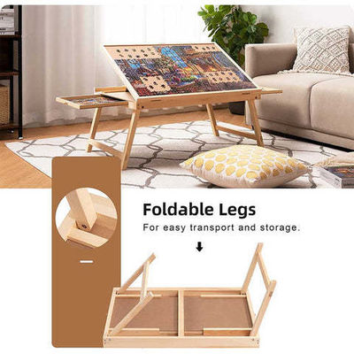 Table à puzzles pliante en bois pour AJUNION 1000 pièces Puzzle 31.1 x 22 x 2.4