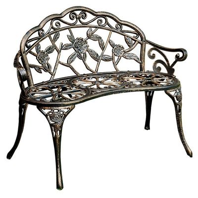 Banquette de siège d'amour en aluminium de type métallique pour balcon de jardin de patio extérieur en design moderne