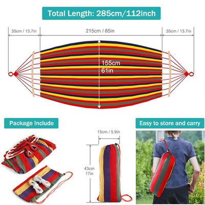 Extérieur Jardin intérieur Camping Portable pliable Ultra-légère toile suspendue Arbre balancer hamac