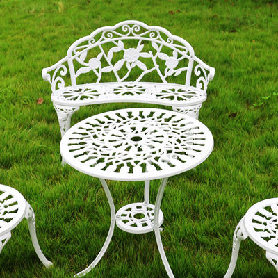 Banquette de siège d'amour en aluminium de type métallique pour balcon de jardin de patio extérieur en design moderne