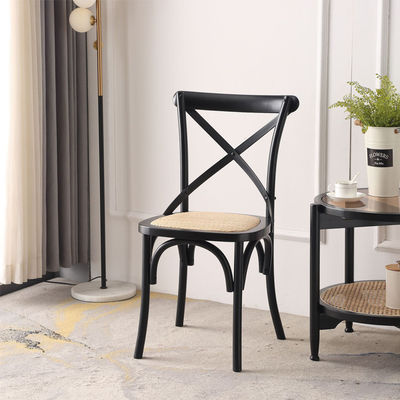 Chaise de jardin Hôtel Dining en bois extérieur Chaise à dos croisé pour les mariages Fêtes de banquet Événements
