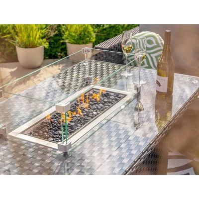 Meubles modulaires en rotin en écorce en extérieur avec table de foyer AJUNION Garden Design