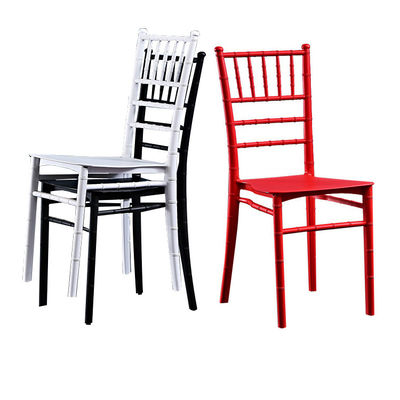 Hôtel Outdoor Résine empilable Napoléon Tiffany Chiavari Chaise à manger avec logo personnalisé