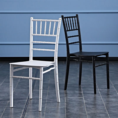 Hôtel Outdoor Résine empilable Napoléon Tiffany Chiavari Chaise à manger avec logo personnalisé