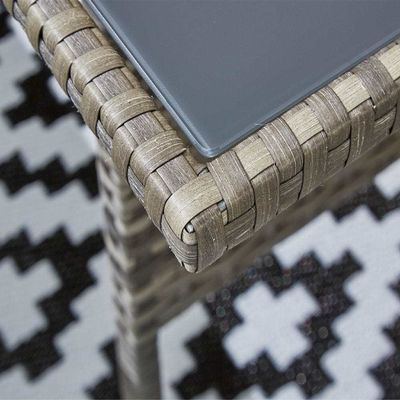 Ensemble de jardin extérieur avec banc de rangement AJUNION 9 sièges canapé d'angle en rotin