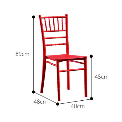 Hôtel Outdoor Résine empilable Napoléon Tiffany Chiavari Chaise à manger avec logo personnalisé