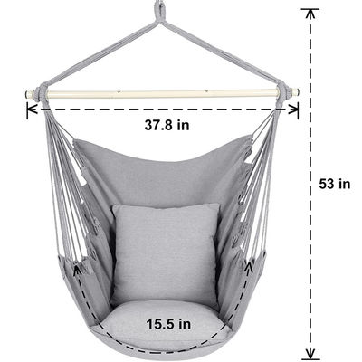 Parc jardin extérieur camping patio pliable coton portable corde suspendue hamac fauteuil pivotant