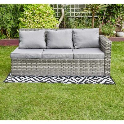 Ensemble de meubles de jardin tissés en rotin à 9 places avec design moderne et table réglable