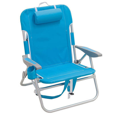 Chaise de plage pliante en aluminium extérieur avec sac de rangement et style de conception traditionnel