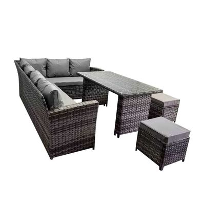 AJUNION 9 pièces Rattan jardin de salle à manger ensemble Wicker Rattan meubles d'extérieur ensemble de canapé d'extérieur